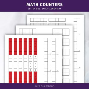Math Counters. Letter Size. Early Elementary.